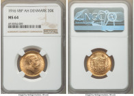 Christian X gold 20 Kroner 1916 (h)-VBP MS64 NGC, Copenhagen mint, KM817.1. AGW 0.2593 oz. 

HID09801242017

© 2022 Heritage Auctions | All Rights...