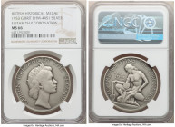 Elizabeth II silver "Coronation" Medal 1953 MS66 NGC, BHM-4451. By P. Vincze. QUEEN ELIZABETH THE SECOND her crowned head right / COMMEMORATING THE CO...
