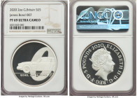 Elizabeth II Pair of Certified silver Proof "James Bond 007" Pounds 2020 PR69 Ultra Cameo NGC, 1) 5 Pounds (2 oz) 2) 2 Pounds (1 oz) Sold as is, no re...