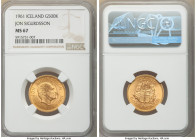 Republic gold "Jon Sigurdsson" 500 Kronur 1961 MS67 NGC, London mint, KM14. Mintage: 10,000. AGW 0.2593 oz. 

HID09801242017

© 2022 Heritage Auct...