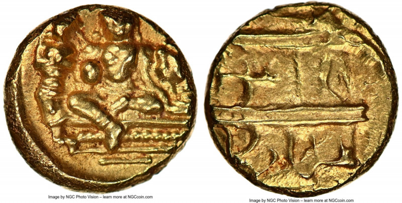 Vijayanagar. Krishna Devaraya gold 1/2 Pagoda ND (1509-1529) MS64 NGC, Mitch-900...