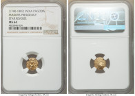British India. Madras Presidency gold Pagoda ND (1740-1807) MS64 NGC, Fort St. George mint, KM303. Star Reverse. 

HID09801242017

© 2022 Heritage...