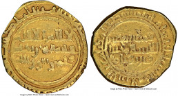 Zirids of Qayrawan. al-Mu'izz ibn Badis gold 1/4 Dinar ND (AH 406-454 / AD 1016-1062) VF Details (Bent) NGC, A-459 (R). 1.06gm. 

HID09801242017

...
