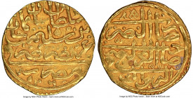 Ottoman Empire. Suleyman I (AH 926-974 / AD 1520-1566) gold Sultani AH 926 (AD 1520/1521) AU55 NGC, Misr mint (in Egypt), A-1317. 3.43gm. 

HID09801...