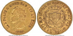 Sardinia. Carlo Felice gold 20 Lire 1826 (Eagle)-L AU55 NGC, Turin mint, KM118.1. AGW 0.1866 oz. 

HID09801242017

© 2022 Heritage Auctions | All ...