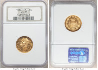 Umberto I gold 20 Lire 1882-R MS63 NGC, Rome mint, KM21. Glimmering Prooflike fields. AGW 0.1867 oz. 

HID09801242017

© 2022 Heritage Auctions | ...