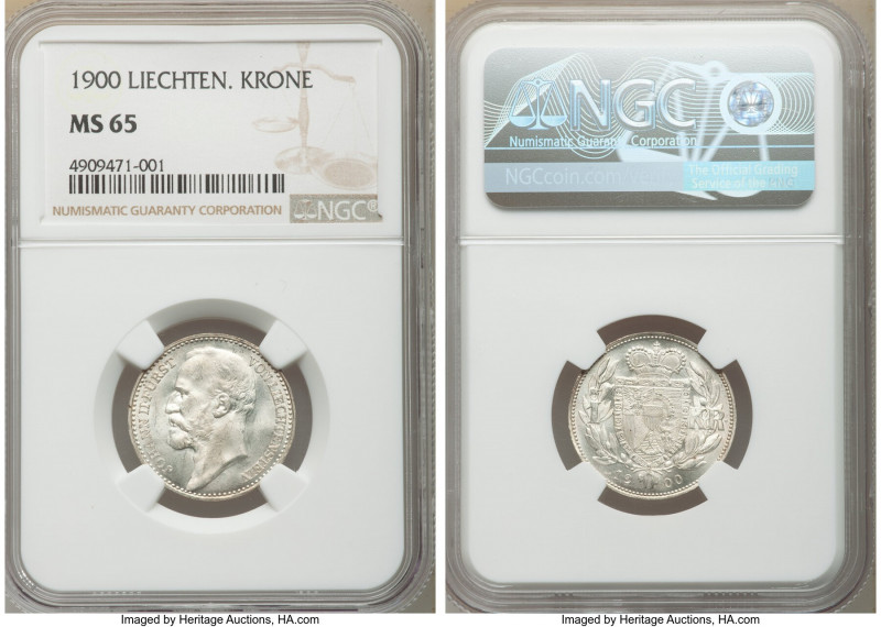 Johann II Krone 1900 MS65 NGC, KM-Y2.

HID09801242017

© 2022 Heritage Aucti...