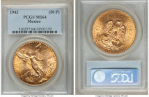 Estados Unidos gold 50 Pesos 1943-Mo MS64 PCGS, Mexico Ctiy mint, KM482. AGW 1.2056 oz. 

HID09801242017

© 2022 Heritage Auctions | All Rights Re...