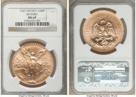 Estados Unidos gold Restrike 50 Pesos 1947 MS69 NGC, Mexico City mint, KM481. Mint fresh satin surfaces. AGW 1.2056 oz. 

HID09801242017

© 2022 H...