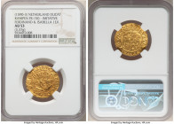 Kampen. City gold Imitative Ducat ND (1590-1593) AU53 NGC, Kampen mint, Fr-150, Delm-1101. 3.37gm. Imitative issue of a Spanish gold Excelente of Ferd...