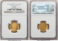 Zurich. Canton gold "Zwingli" Ducat 1819 MS63 NGC, Zurich mint, KM-XM2. 300th Anniversary of the Reformation. MAGISTER HULDRICUS ZWINGLI his capped bu...