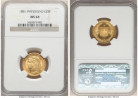 Confederation gold 20 Francs 1883 MS64 NGC, Bern mint, KM31.1. AGW 0.1867 oz. 

HID09801242017

© 2022 Heritage Auctions | All Rights Reserved