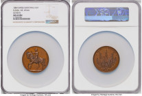 Confederation bronze "Geneva Shooting Festival" Medal 1884 MS65 Brown NGC, Richter-626c. 47mm. By Richard. Mintage: 200. Housed in oversize NGC holder...