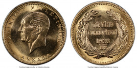 Republic gold 100 Kurush 1923 Year 52 (1975) MS64 PCGS, KM855. AGW 0.2127 oz. 

HID09801242017

© 2022 Heritage Auctions | All Rights Reserved