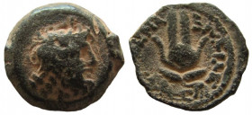 Ptolemaic Kingdom. Ptolemy Apion. King of Kyrenaika, circa 104–96 BC. AE 14 mm. Kyrene mint.