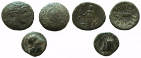 Lot of 3 Greek coins.