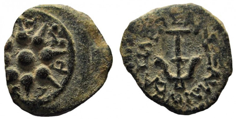Judean Kingdom, Alexander Jannaeus, 104-76 BC. AE Prutah. Jerusalem mint.

Obv...