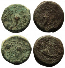 Judean Kingdom. Mattathias Antigonus, 40 - 37 BC. Lot of 2 coins.