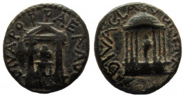 Judaea. Pre-Royal Coins of Agrippa II. Diva Poppaea and Diva Claudia. AE 20 mm. Caesarea Paneas mint.