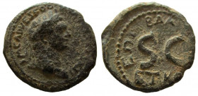 Judaea. Agrippa II, with Domitian, 81-96 AD. AE 21 mm. Caesarea Paneas mint.