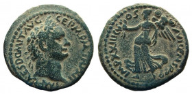 Judaea. Caesarea Maritima. Domitian, 81-96 A.D. AE 24 mm. Judaea Capta issue.
