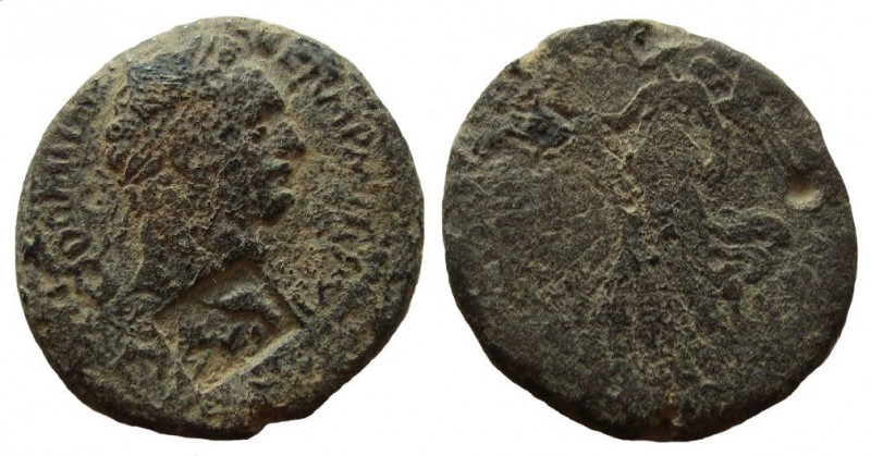 Judaea. Caesarea Maritima. Domitian, 81-96 A.D. AE 23 mm. Judaea Capta issue.
...