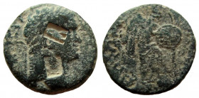 Judaea. Caesarea Maritima. Titus, 79-81 AD. AE 19 mm. Judaea Capta issue.