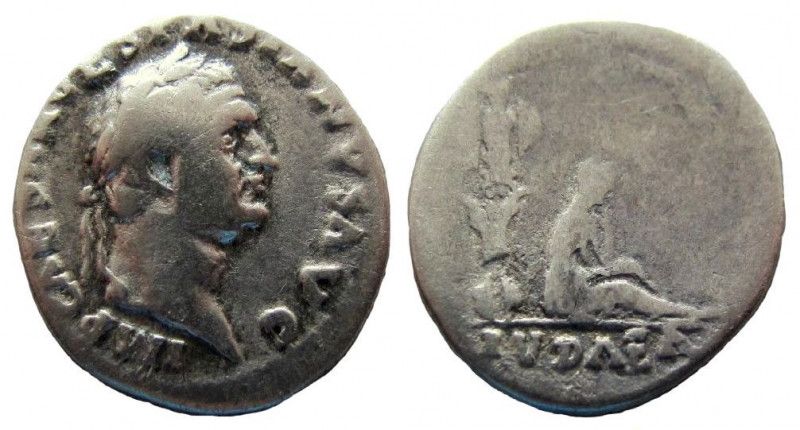 Vespasian, 69-79 AD. AR Denarius. Rome mint.

Struck 69-70 AD.
Obverse: IMP C...