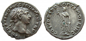 Trajan, 98-117 AD. AR Denarius. Rome mint.