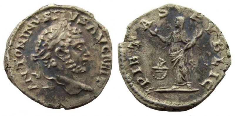 Caracalla, 198-217 AD. AR Denarius.

Obverse: ANTONINVS PIVS AVG BRIT, Laureat...