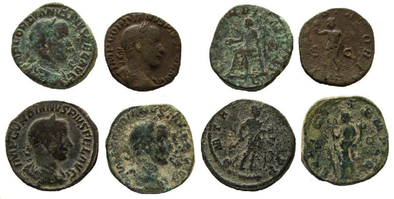 Gordian III, 238-244 AD. Lot of 4 AE Sestertii.

Very fine.
Lot sild as is, n...