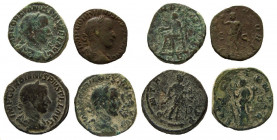 Gordian III, 238-244 AD. Lot of 4 AE Sestertii.