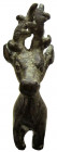 Iron Age. Silver stag statue with traces of gold plating.