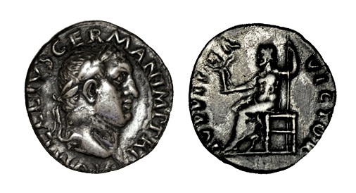 VITELIO. Denario. Roma. A/ Cabeza laureada de Vitelio a dcha. Ly.: A VITELLIVS G...