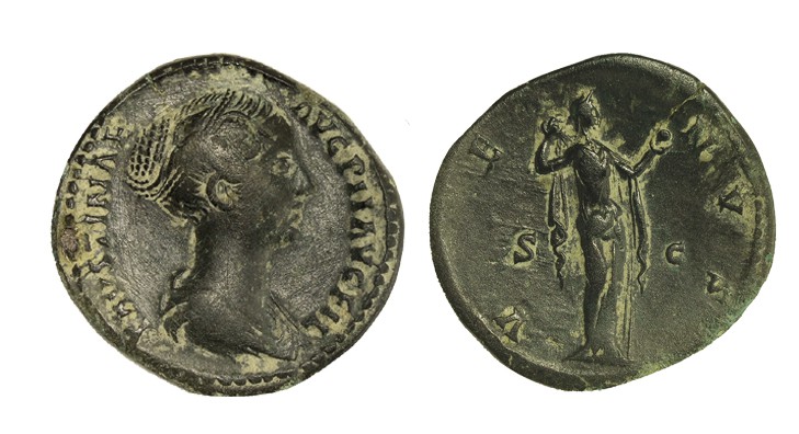 FAUSTINA II. As. R/ Venus a dcha. con manzana y acoplando su echarpe en la espal...