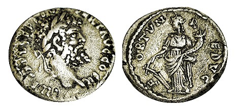 SEPTIMO SEVERO. Denario. A/ Cabeza laureada de Septimio Severo a dcha. Ly.: IMP ...