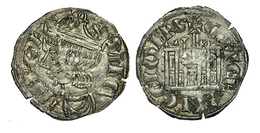 SANCHO IV. Cornado. León. L- estrella a los lados de vástago que sostiene una cr...