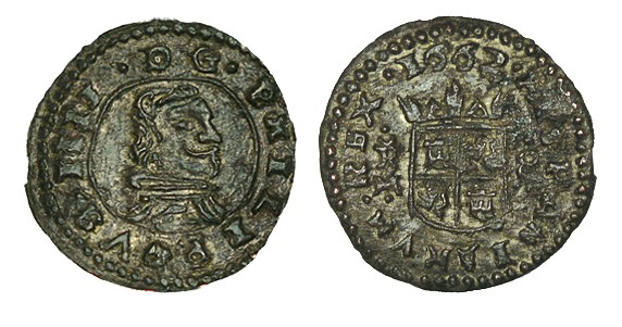 8 MARAVEDÍS. Trujillo. 1662-M. XC-1630 (Vte. por corona abierta), JS no cita con...