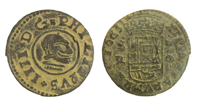 16 MARAVEDÍS. Sevilla. 1663-R. 1 y 6 del valor muy separados. Rosetas de cuatro ...