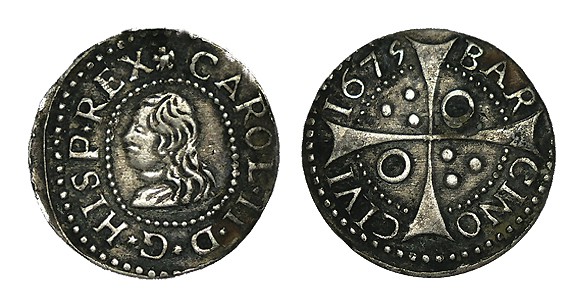 CROAT. Barcelona. 1675. D normal y roseta en leyenda. XC-663 (vte.). 2,62 g. EBC...