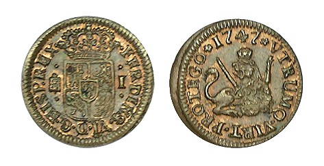 1 MARAVEDÍ. Segovia. 1747. XC-717. Restos de brillo original. 1,03 g. MBC+