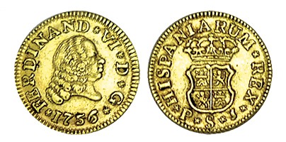 1/2 ESCUDO. Sevilla. 1756-PJ. XC-269. 1,78 g. EBC