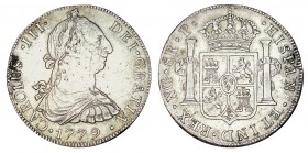 8 REALES. Guatemala. 1779-P. XC-827. 26,78 g. Buen ejemplar para este tipo. RARA. MBC+