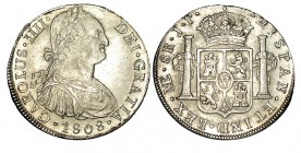 8 REALES. Lima. 1808-JP. XC-665. 27,60 g. Mucho B.O. EBC