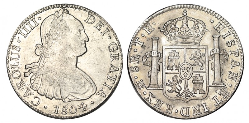 8 REALES. México. 1804-TH. XC-701. 27,07 g. EBC/EBC+