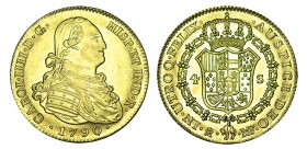 4 ESCUDOS. Madrid. 1790-MF. XC-200. 13,42 g. Excepcional ejemplar. RARA y más en esta conservación. SC/FDC