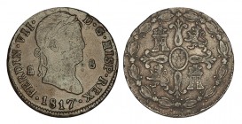8 MARAVEDÍS. Segovia. 1817. Segundo busto. XC-1674. 11,34 g. MBC