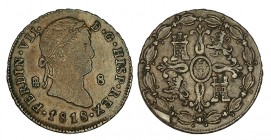 8 MARAVEDÍS. Segovia. 1818. Segundo busto. XC-1675. 11,03 g. MBC+