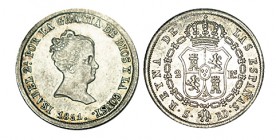 2 REALES. Sevilla. 1851-RD. XC-379. 2,53 g. EBC+