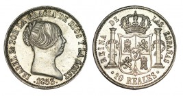 10 REALES. Madrid. 1853. XC-223. 12,95 g. EBC+